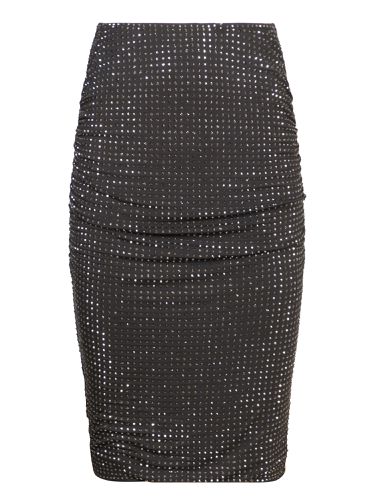 Pinko Full Rhinestone Black Skirt - Pinko - Modalova