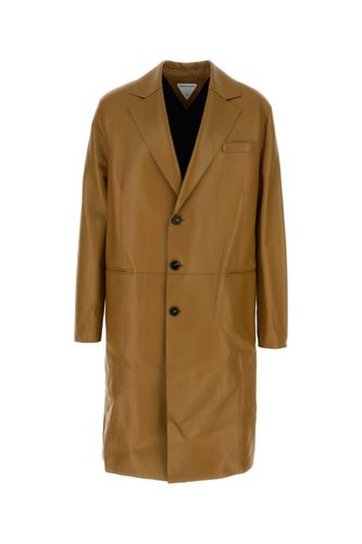 Single Breasted Leather Coat - Bottega Veneta - Modalova