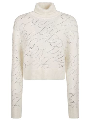 Roll Neck Embellished Knit Sweater - Blumarine - Modalova