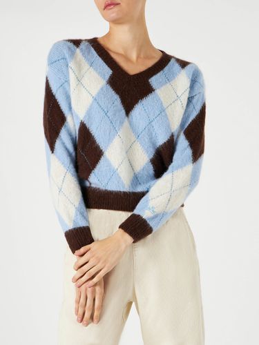 Woman Cropped Sweater With Argyle Pattern - MC2 Saint Barth - Modalova