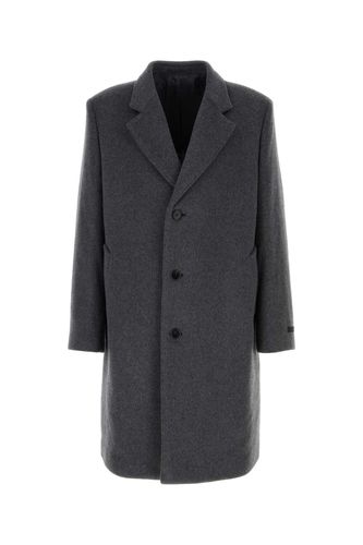 Prada Grey Velour Coat - Prada - Modalova