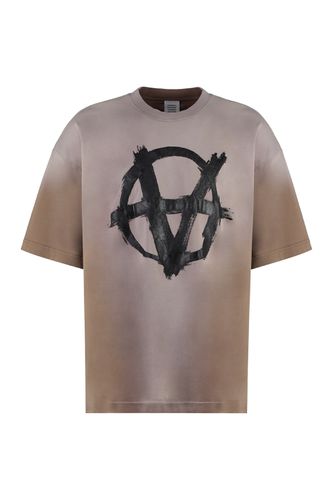 Reverse Anarchy Cotton T-shirt - VETEMENTS - Modalova