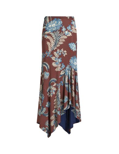 Burgundy Printed Jersey Midi Skirt - Etro - Modalova