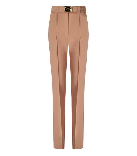 High Waist Cigarette Trousers - Elisabetta Franchi - Modalova