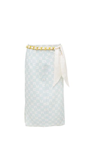 Light Blue Midi Skirt - Elisabetta Franchi - Modalova