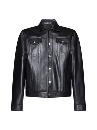 Dsquared2 Leather Dan Jean Jacket - Dsquared2 - Modalova