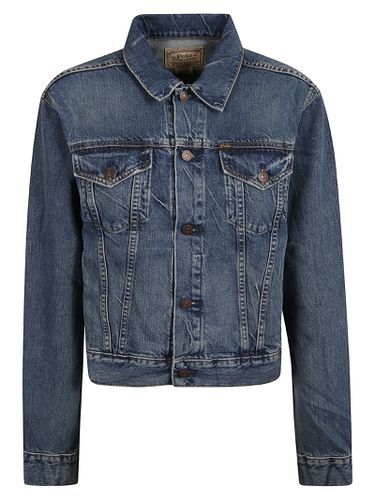 Logo Patched Denim Buttoned Jacket - Ralph Lauren - Modalova