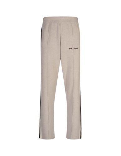 Light Beige Wool And Cashmere Track Trousers - Palm Angels - Modalova