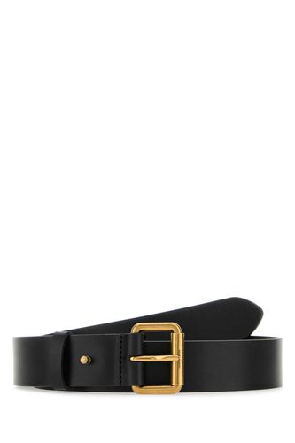 Black Leather Motorcycle Belt - Saint Laurent - Modalova