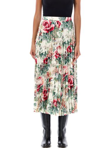 Floral Pleated Midi Skirt - Junya Watanabe - Modalova