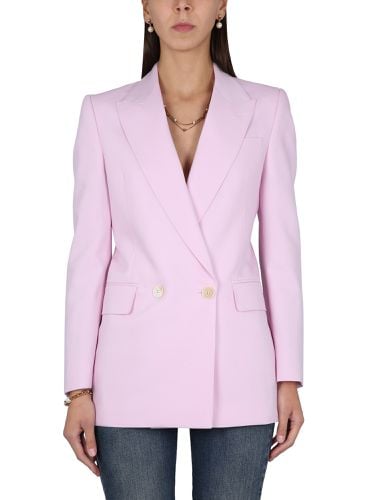 Wool Double Breasted Jacket - Alexander McQueen - Modalova