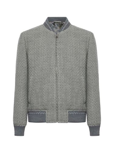 Etro Light Grey Wool Bomber Jacket - Etro - Modalova