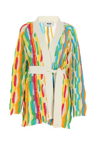 MSGM Multicolor Cotton Cardigan - MSGM - Modalova