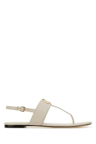 Ivory Leather Eleanor Thong Sandals - Tory Burch - Modalova