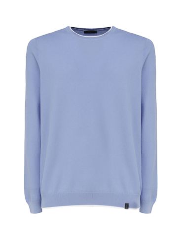 Fay Cotton Sweater With Round Neck - Fay - Modalova