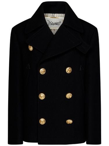 Dsquared2 Large Button Peacoat - Dsquared2 - Modalova