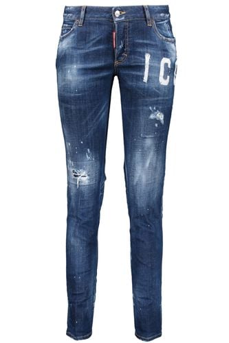 Destroyed Straight Leg Jeans - Dsquared2 - Modalova