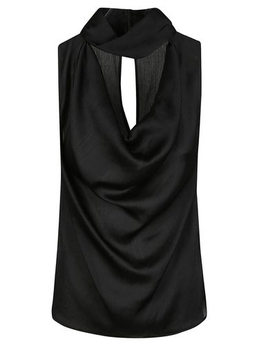 Pinko Crinkle Draped Satin Top - Pinko - Modalova