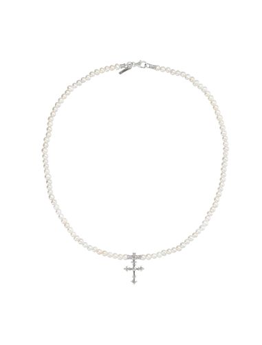 Small Pearl Necklace Cross - Emanuele Bicocchi - Modalova