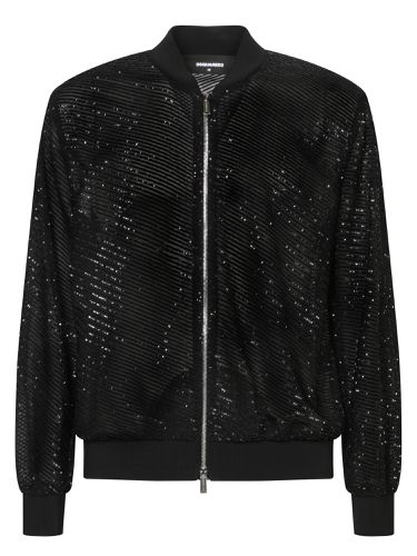 Dsquared2 Black Sequined Bomber - Dsquared2 - Modalova