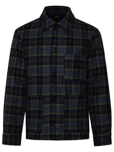 A. P.C. New Emile Shirt In Blue Wool Blend - A.P.C. - Modalova