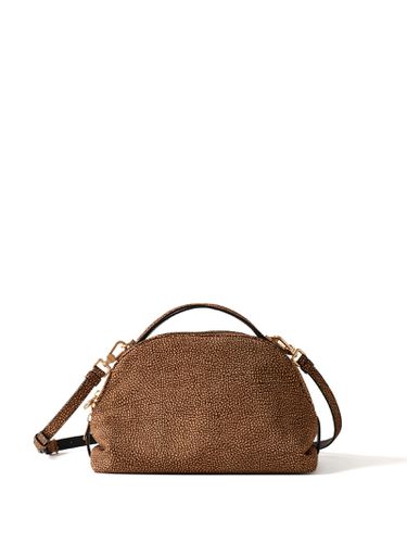 Small Bauletto Bag In Op Suede With Shoulder Strap - Borbonese - Modalova