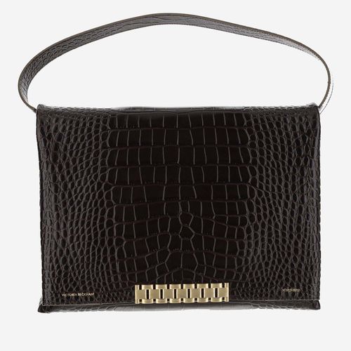 Crocodile Effect Leather Jumbo Chain Pouch - Victoria Beckham - Modalova