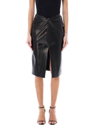 Lambskin Twist Pencil Skirt - Saint Laurent - Modalova