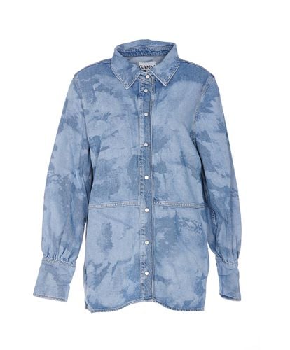 Ganni Denim Shirt - Ganni - Modalova