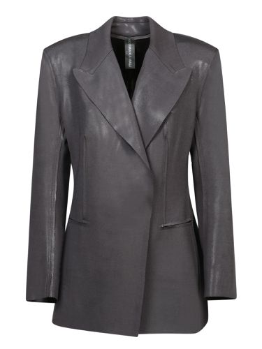 Dark Faux Leather Jacket - Norma Kamali - Modalova