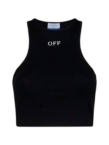 Off-White Black Cotton Top - Off-White - Modalova