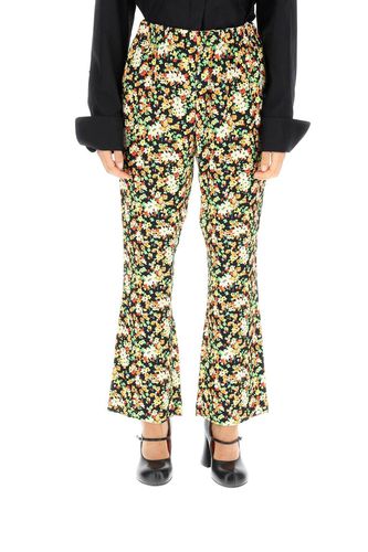 Floral-printed High-waist Trousers - Marni - Modalova