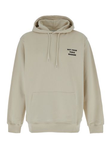 Beige Hoodie With Logo In Cotton Man - Drôle de Monsieur - Modalova