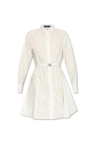 Sangallo Barocco-embroidered Long-sleeved Shirt Dress - Versace - Modalova