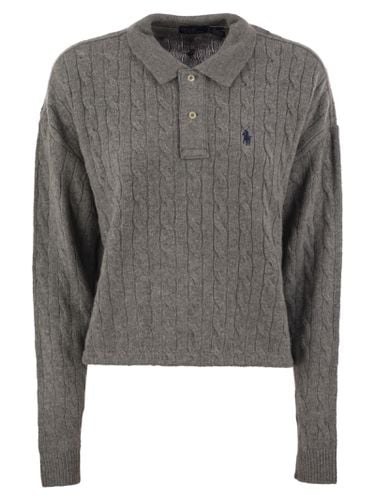 Braided Knit Polo Shirt - Polo Ralph Lauren - Modalova