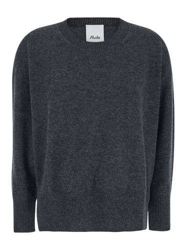 Crewneck Sweater With Dropped Shoulders In Cashmere Woman - Allude - Modalova