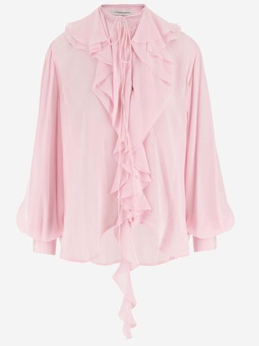 Silk Shirt With Ruffles - Victoria Beckham - Modalova