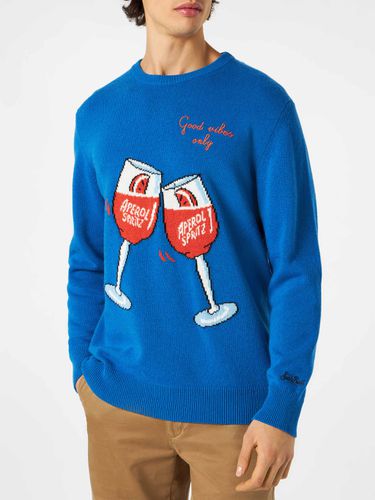 Man Sweater With Aperol Spritz Print Aperol Special Edition - MC2 Saint Barth - Modalova