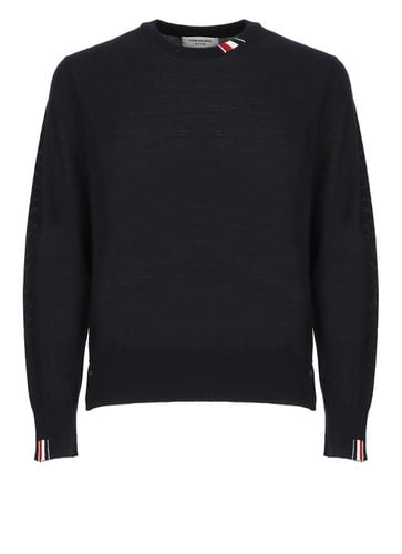 Virgin Wool Crew-neck Sweater - Thom Browne - Modalova