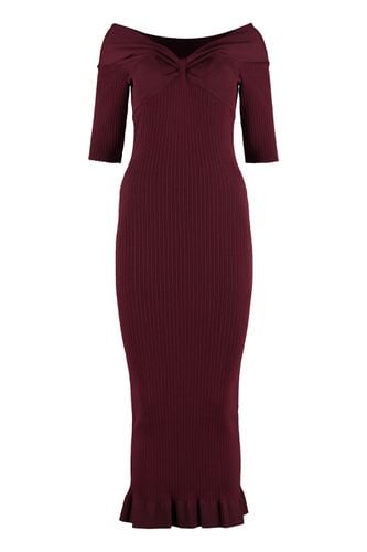 Ribbed Knit Midi Dress - Philosophy di Lorenzo Serafini - Modalova