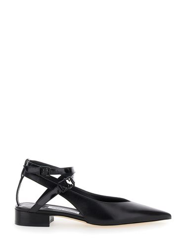 Jemima Flat Shoes With Logo Detail In Smooth Leather Woman - Jimmy Choo - Modalova