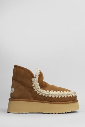 Mini Eskimo Platform High Heels Ankle Boots In Suede - Mou - Modalova