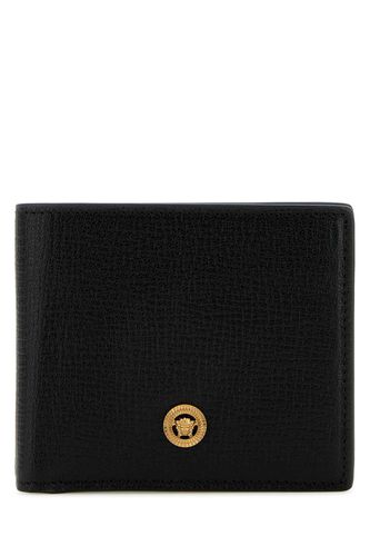 Black Leather Medusa Biggie Wallet - Versace - Modalova