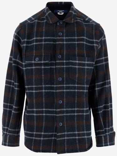 Wool Blend Shirt With Check Pattern - Junya Watanabe - Modalova