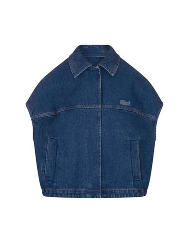 Denim Sleeveless Jacket With Mending Patch - Marni - Modalova