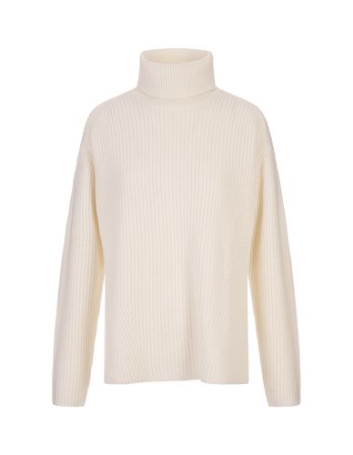 Want High Neck Sweater In Ribbed Cashmere - Parosh - Modalova