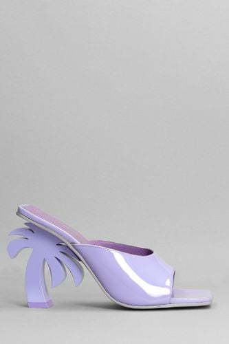 Slipper-mule In Viola Leather - Palm Angels - Modalova