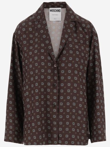 Silk Shirt With Graphic Pattern - Moschino - Modalova