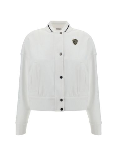 Logo Embroidered Cardigan - Brunello Cucinelli - Modalova