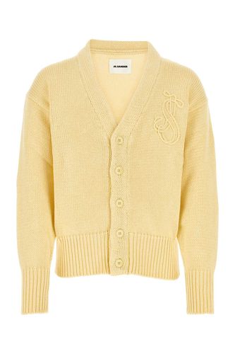 Pastel Yellow Cotton Cardigan - Jil Sander - Modalova